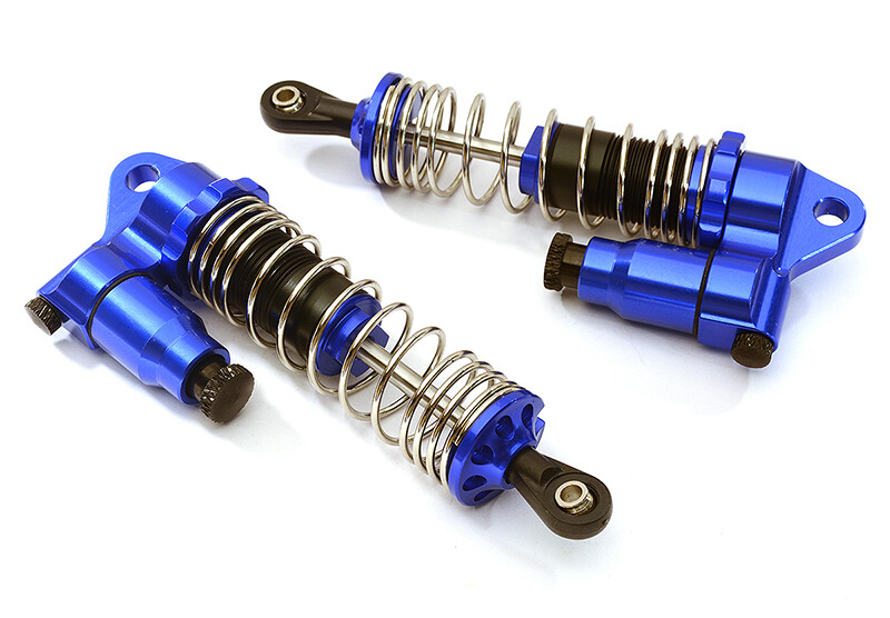 Integy GTX2 90mm piggyback schokdempers - Voor - Blauw - Stampede - Rustler - Slash