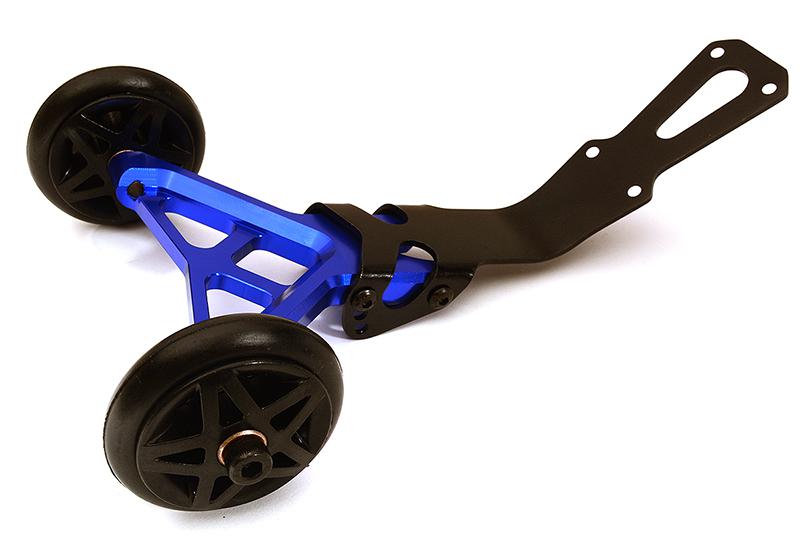 Billet Machined Wheelie bar- Traxxas Rustler 4X4 (C28689BLUE)