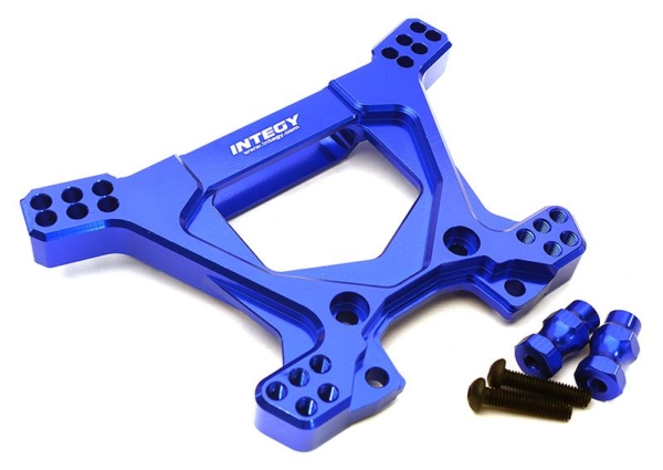 Billet Machined Alloy Rear Shock Tower - Traxxas Rustler 4x4 (C28740BLUE)