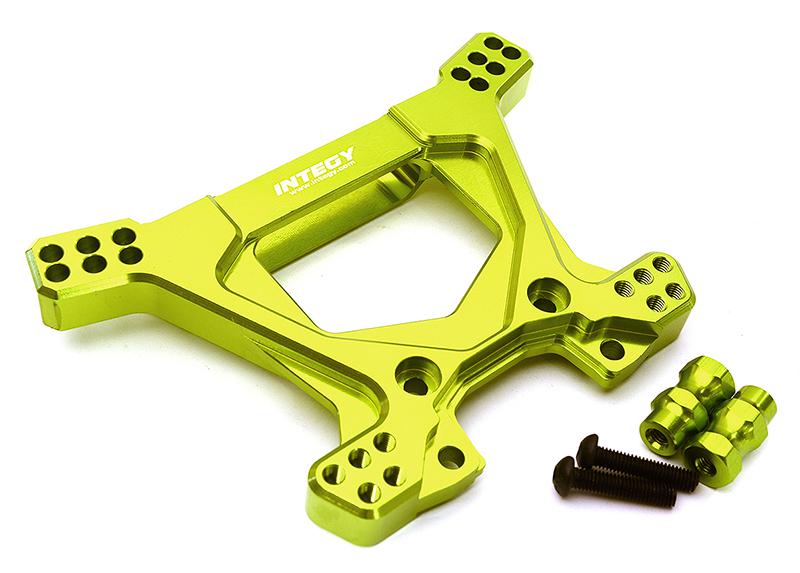 Integy Billet Machined Alloy Rear Shock Tower, Green - Traxxas Rustler 4X4