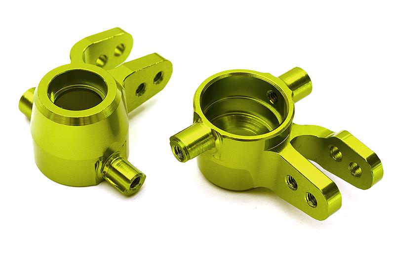 Integy Billet Machined Steering Knuckles, Green - Traxxas Rustler 4X4