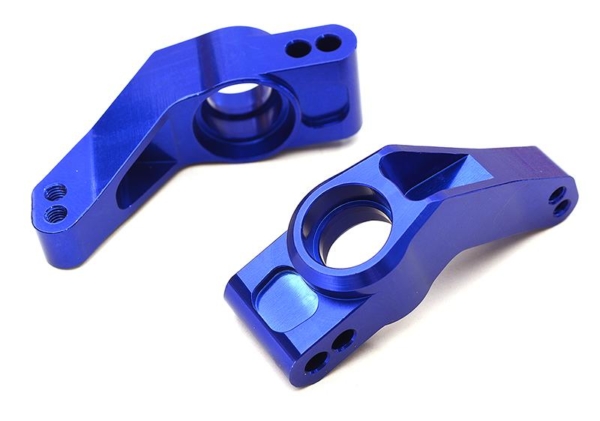 Billet Machined Rear Hub Carriers - Traxxas Rustler 4X4 (C28742BLUE)