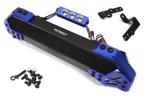 Integy Realistic Metal Front Bumper Kit w/ LED for Traxxas X-Maxx 4X4 - Blue
