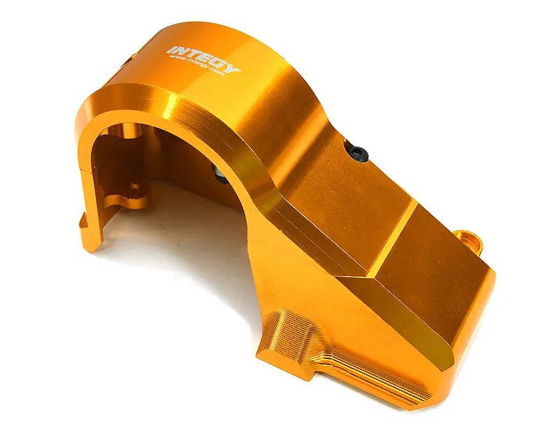 Integy Billet Machined Spur & Pinion Gear Upper Cover, Oranje - Traxxas XRT, Traxxas X-Maxx