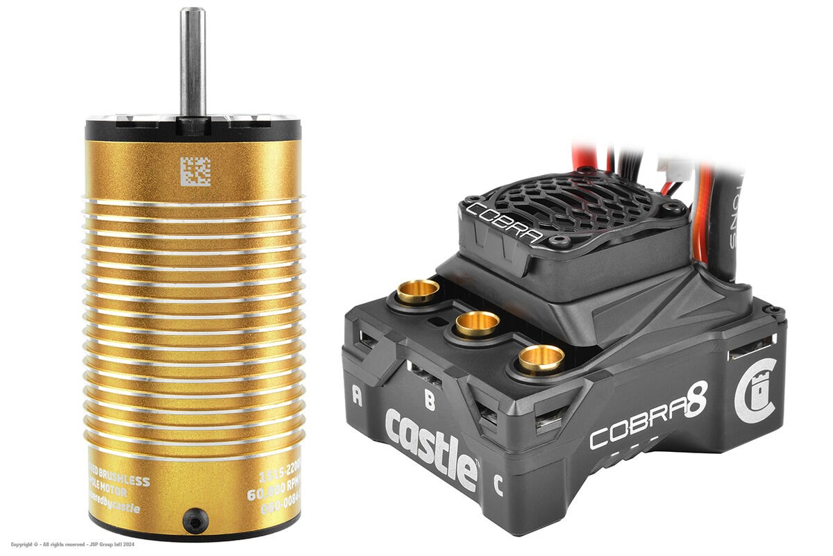 Castle Creations Cobra-8 regelaar met 1515-2200KV V2 Sensored brushless motor - Limited Edition