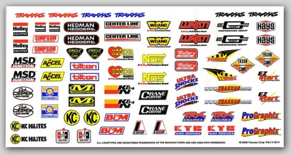 Traxxas - Decal sheet, racing sponsors (TRX-2514)