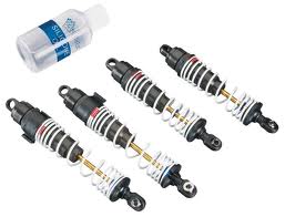 Big bore shocks, (hard-anodized & teflon-coated t6 aluminum) (assembled with tin shafts and springs) (front & rear) (4)