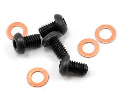 Bleeder Shock Cap Screw & Washers (4) (TLR5066)