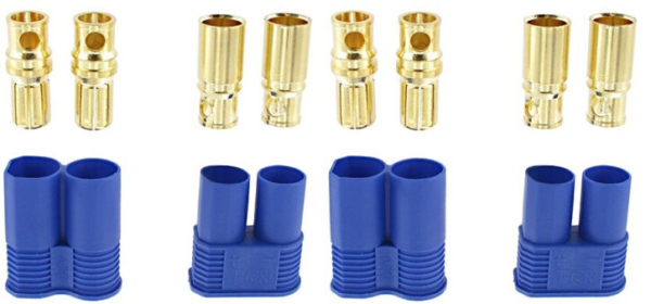 EC8 stekker Man + Vrouw incl. bussen (2 paar)