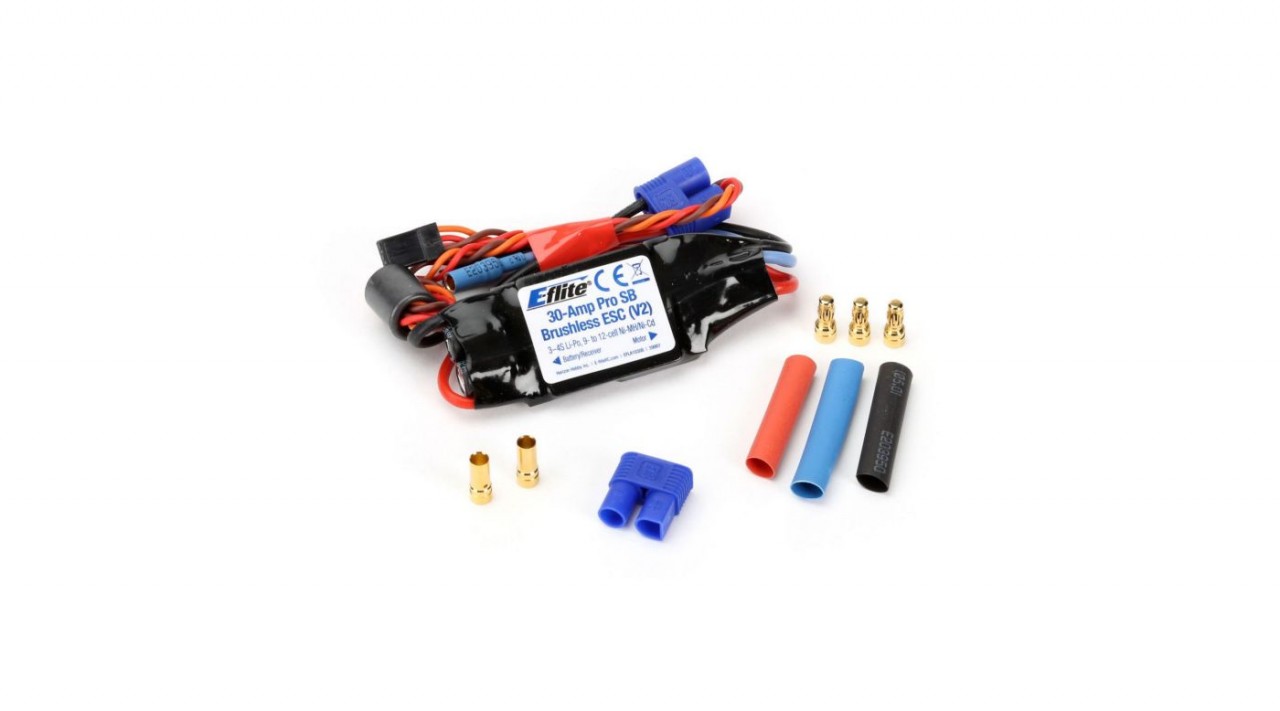 30-Amp Pro Switch-Mode BEC Brushless ESC (V2) (EFLA1030B)