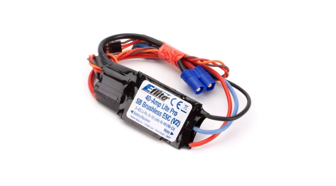 40-Amp Lite Pro Switch-Mode BEC Brushless ESC (V2) (EFLA1040LB)