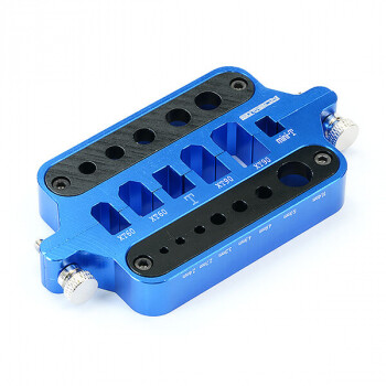 TopRC - Aluminium connector soldeerhulp - Blauw