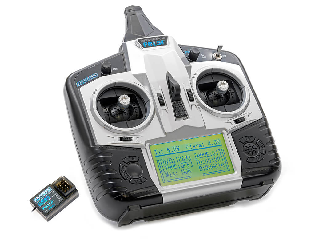 Etronix Pulse EX4G 2.4GHz 4-kanaals stick zender inclusief ontvanger