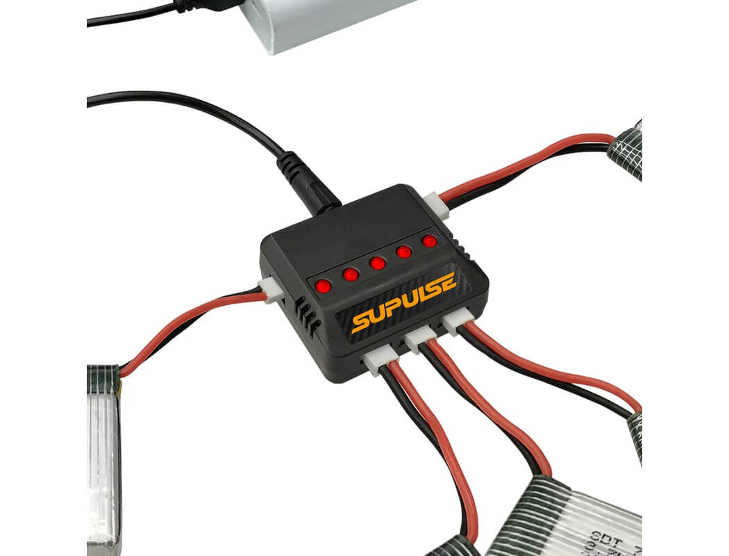 Volantex Supulse 5-in-1 USB 1S 3.7V lader (oa. Volantex Vliegtuigen)