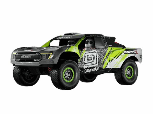 Bittydesign FALCON-X 1/7 Pre-Painted Body For TRAXXAS UDR, Pre-Cut, 1.5mm - GREEN