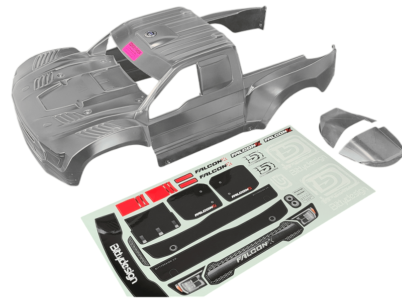 Bittydesign FALCON-X 1/7 Transparante Body For Traxxas UDR, Pre-Cut, 1.5mm
