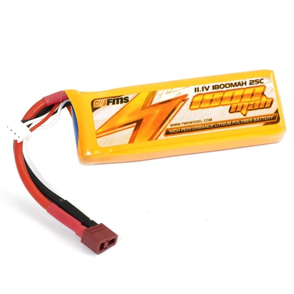 FMS - 11.1V 3S 1800Mah Lipo Battery (1400Mm Cess 400/1100Mm F6F/Ask23/1100Mm Pt17/Hs123/Beech) (FMS-BATT-11.1V-1800MAH)
