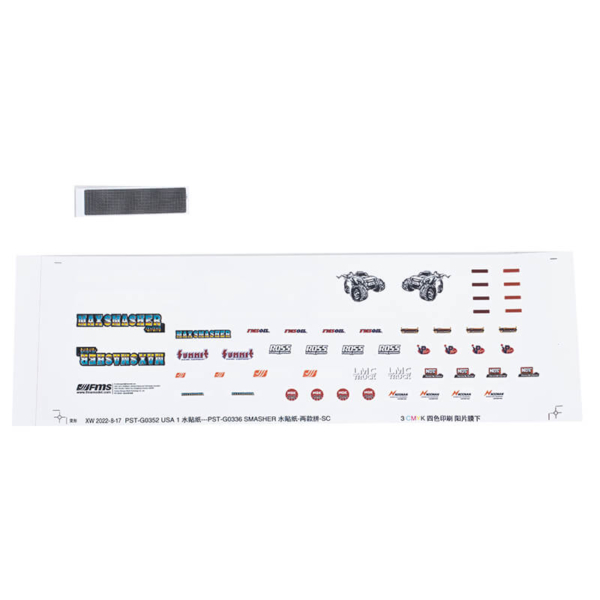 FMS - 1:24 Smasher 12402Bu Decal Sheet (FMS-C3052)