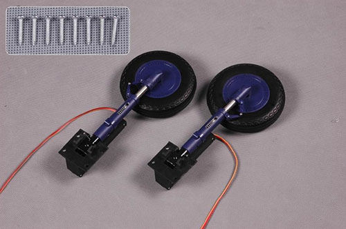 FMS - 1700Mm F4U Front E-Retract System (2Pc) (Blue) (FS-SI209-BLU)