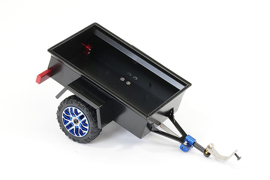 Metalen trailer voor 1 op 24 auto's - Zwart