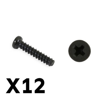 FTX Tracer pan head self tapping screws pbho2.6*12mm (FTX9754)