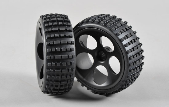 FG - Wheels Glued Small, Black (60214/06)