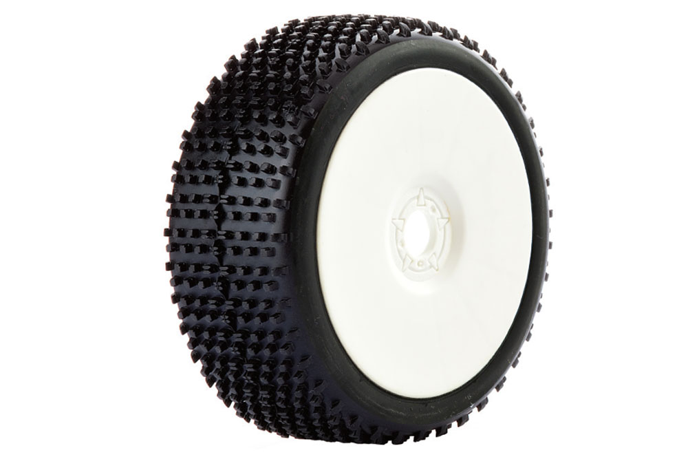 Fastrax Cuboid banden op witte dish velgen voor 1/8 buggy