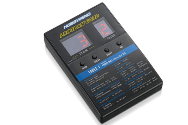 Hobbywing programmeerkaart (Xerun, Stock, EZRun, Quicrun)