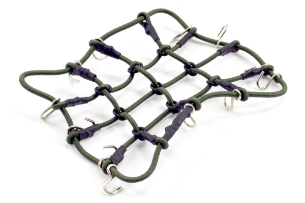 Luggage Net w/Hooks L130mm / W110mm (Unstretched) - Groen