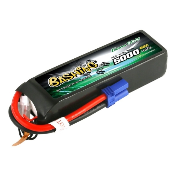 GensAce Bashing Car Lipo 60c 14,8 volt 5000mah met EC5 Stekker