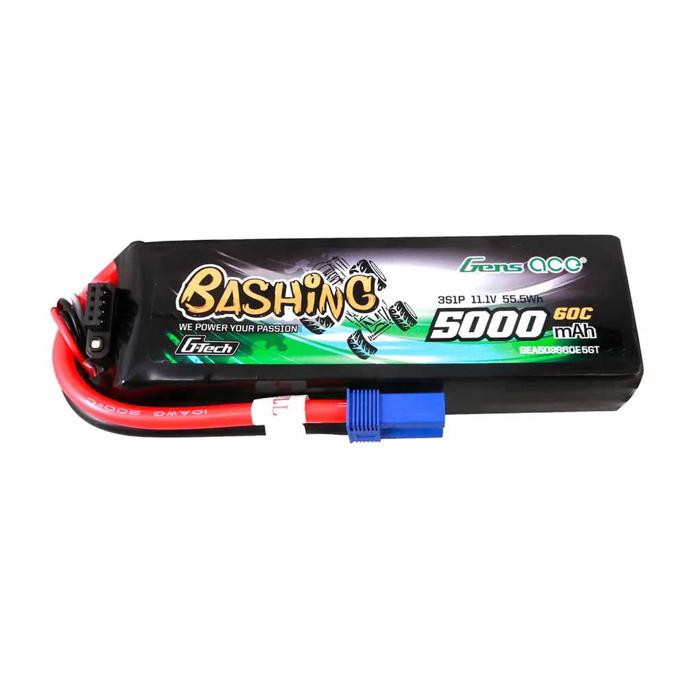 GensAce G-Tech Bashing Lipo 60C 11,1 volt 5000mah met EC5 Stekker