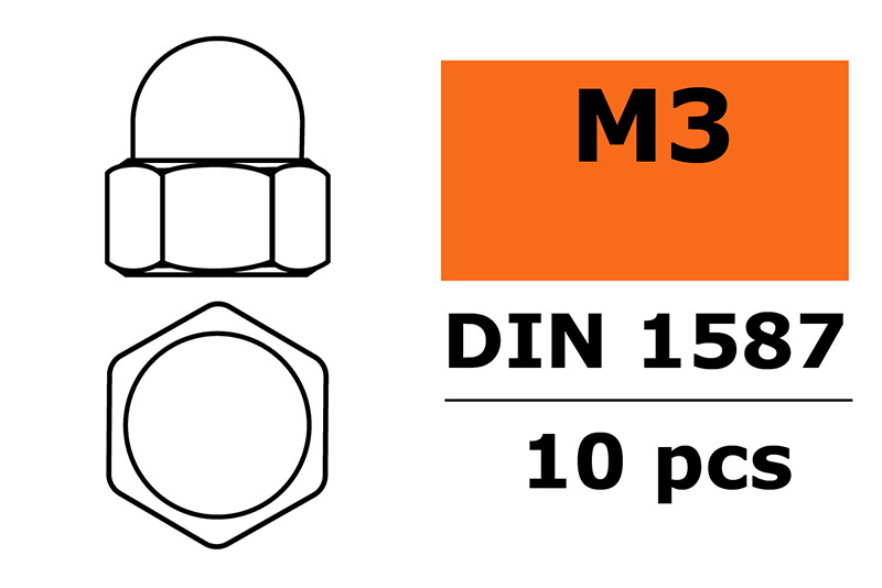 Dopmoer, M3, Gegalvaniseerd staal (10st)