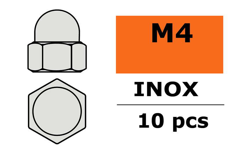 Dopmoer, M4, Inox (10st)