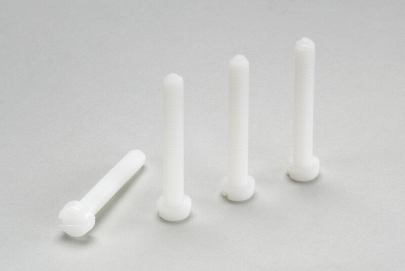 Cilinderschroef met zaaggleuf, M6X30, Nylon (5st)