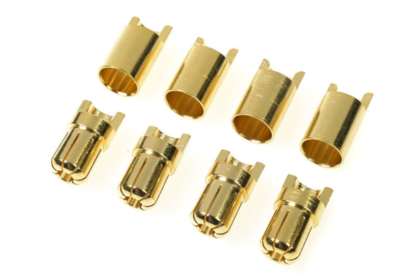 6.5mm goudstekker, man + vrouw (4 paar)