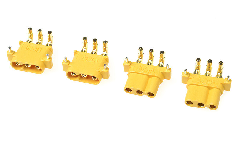 MR30PW 3-polige goudstekker, man + vrouw (2 paar)