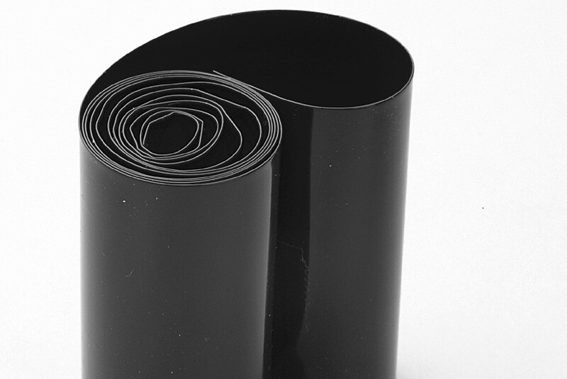 Krimpkous 70mm, Zwart (1m)