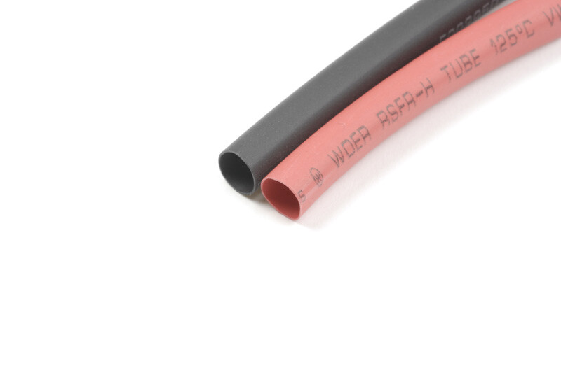 Krimpkous 9.5mm, Rood & Zwart (10st)