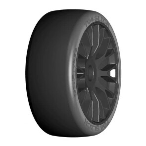 GRP GT T04 Slick - XM5 Medium - Mounted on New Flex Black Wheel - 1 Pair