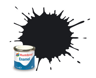 Humbrol Enamel NR.85 Coal Black Satin - 14ml