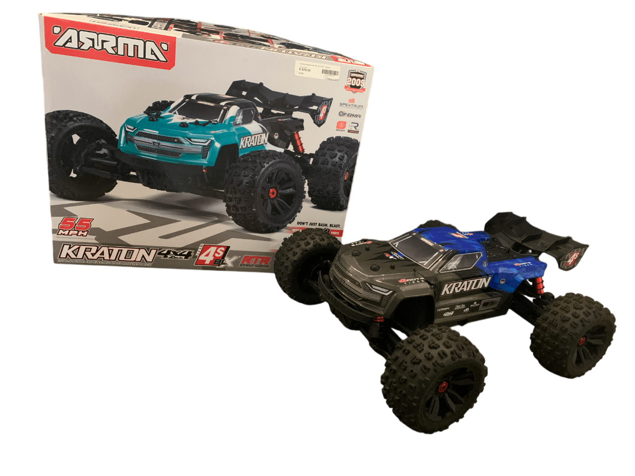 Tweedehands Arrma Kraton 4S brushless truggy - Blauw