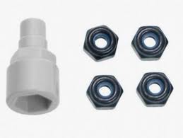 Color nylon nut, black (MZW-13BK)