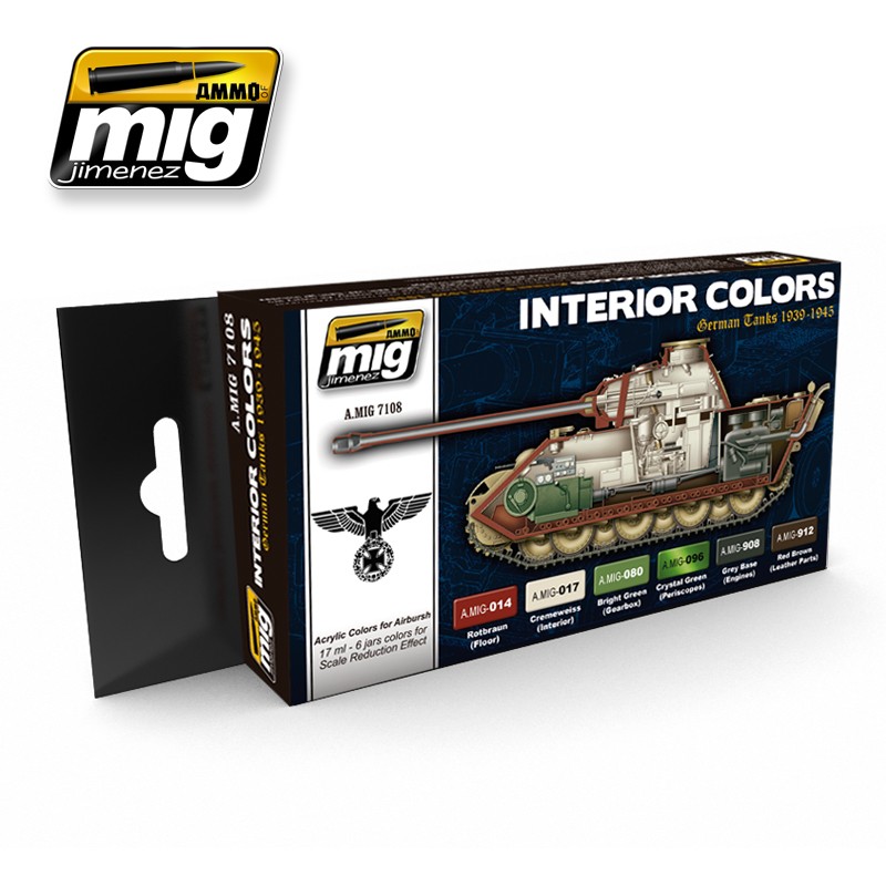 MIG Verf Set - Interior Colors (German Tanks 1939 - 1945)