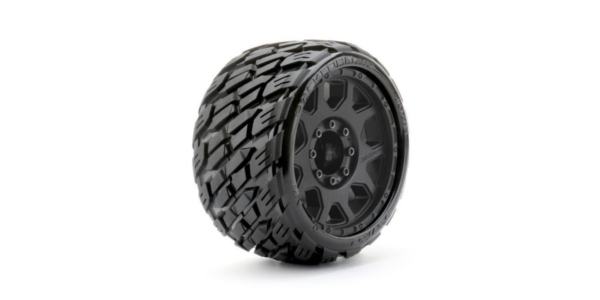 JetKo Extreme Low Profile Rockform Belted band op 3.8'' zwarte velg voor Traxxas Maxx