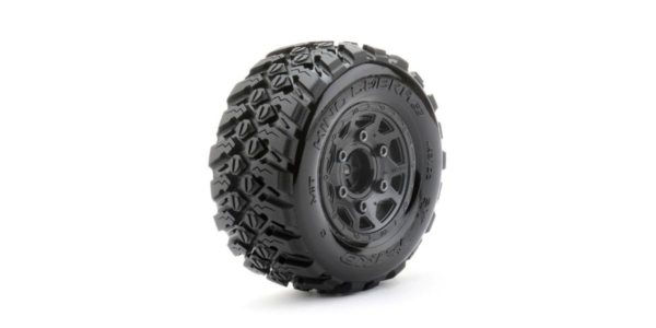 JetKo 1/10 Extreme SC King Cobra band op zwarte velg voor oa. Traxxas Slash (2WD: FR, 4x4: FR/RR)