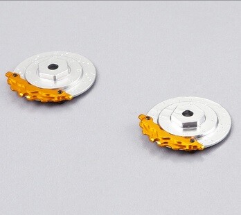 Killerbody Calliper Brake Disc 1/10 CNC Silver/Gold (2pcs)