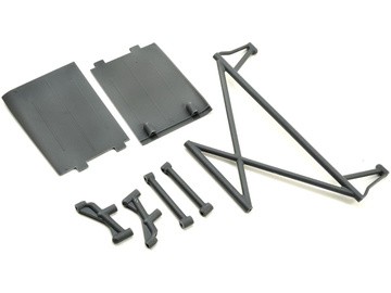 Losi - Rear Tower Support X-Bar Mud Guards Gray: Rock Rey (LOS230041)