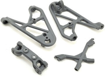 Losi - Fr Shk Tower Brace and Camber Link Mnt Gray Rock Rey (LOS231039)