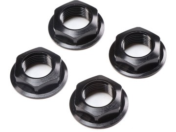 Losi - 17mm Flanged Wheel Nut Black (4): Super Rock Rey (LOS252112)
