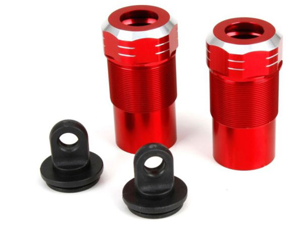 Front/Rear Shock Body, Cap, Aluminum (2): 1/5 DB XL (LOS253004)